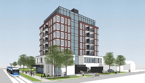 eight-storey development at King and George streets