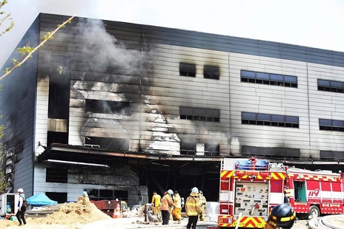 korea construction fire