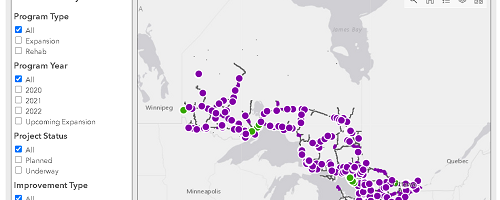 Ontario interactive highway map