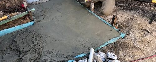 Green cement pour yields concrete results