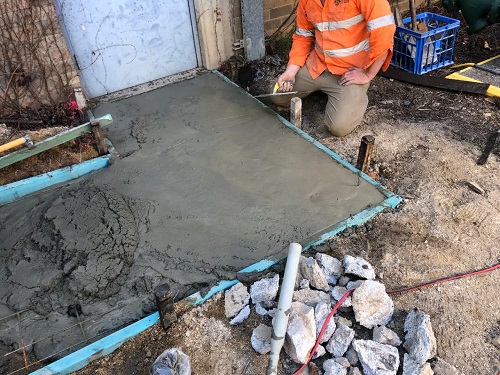 Green cement pour yields concrete results