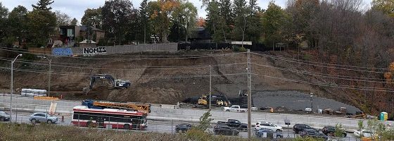 Hillside collapse at Eglinton Crosstown LRT construction site