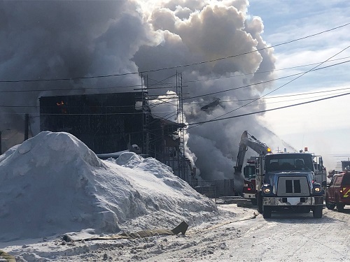 Fire construction site