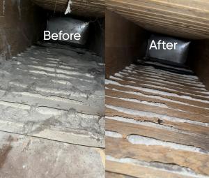 Before and After Air Duct Cleaning