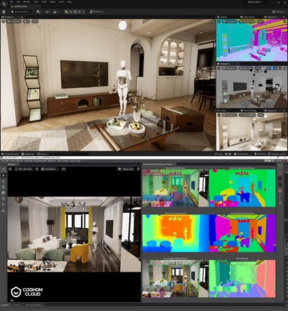 Coohom-Cloud-Interior-3D-scene-integrated-Unreal-Engine-NVIDIA-Isaac