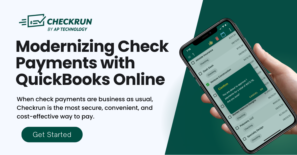 Check payments for QuickBooks Online Users, Checkrun, Law offices, payment issuance
