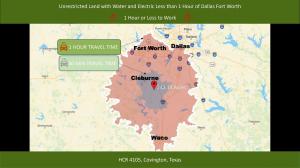 Unrestricted Texas land for sale near major cities can be developed into tiny home community, RV park, replatted, mobile home park community, single family, or ranch