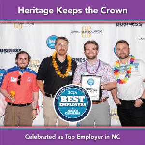 Heritage Signs & Displays Accepts 2024 Best Employers in North Carolina Recognition