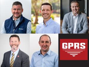 Assuming new senior leadership roles at GPRS, from left to right, top row: Jim James, President, Chris Moore, COO, Jason Schaff, CSO, second row: Steve Mumm, CCO, and Stephen Wojtkun, CFO.