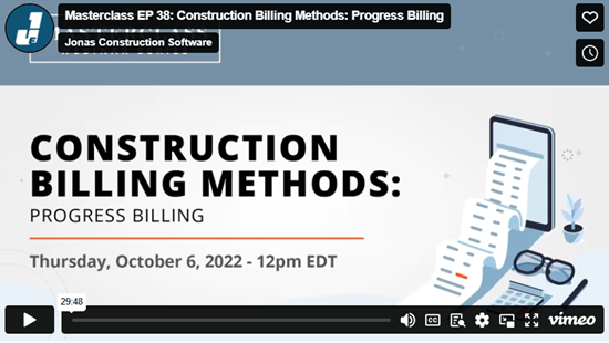 Jonas - Construction Billing Methods